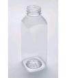 Бутылка ПЭТ 500 мл, квадр., прозр., горло d38 мм, крышка в компл., 120 шт/кор 120 шт/упак РОССИЯ 0,50 BRC квадрат.